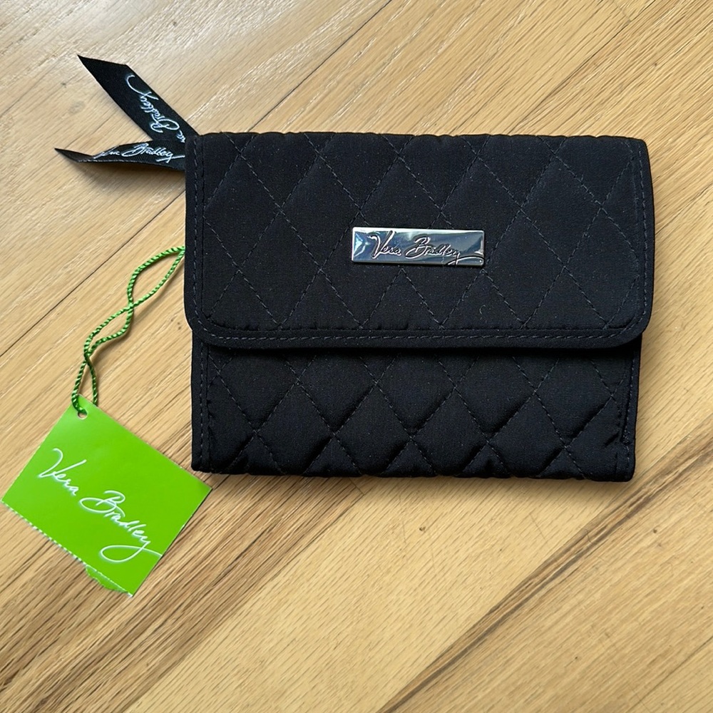 Brand new Vera Bradley Euro wallet in classic black